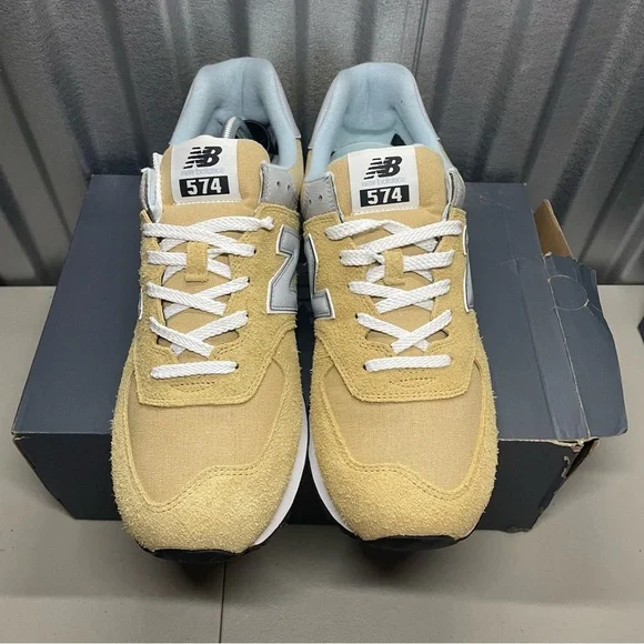 New Balance 574 Mustard U574PGW Men’s Shoes NEW - Picture 3 of 5